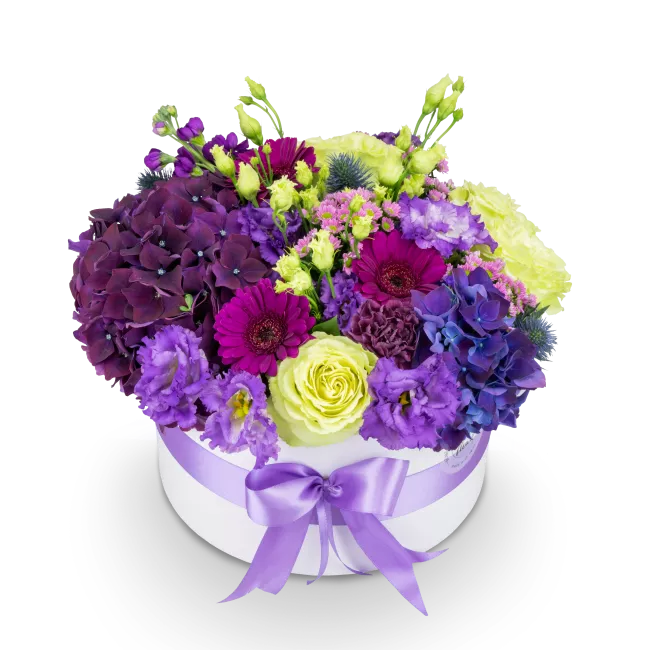 Box fialových květin